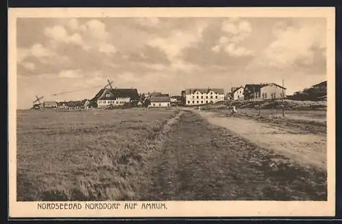 AK Norddorf /Amrum, Landstrasse am Ortseingang