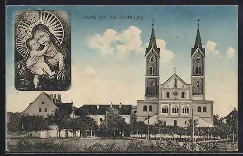 AK Vilsbiburg, Ortsansicht mit Kirche Maria Hilf