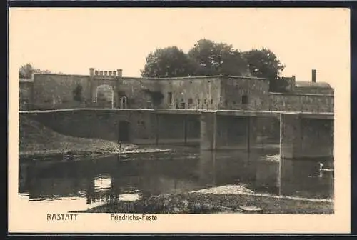 AK Rastatt, Friedrichs-Feste mit Fluss
