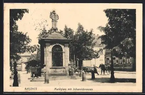 AK Rastatt, Markplatz und Johannisbrunnen