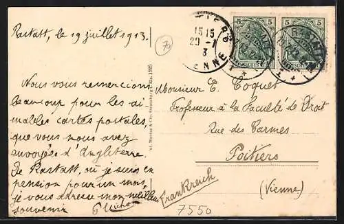 AK Rastatt, Markplatz und Johannisbrunnen