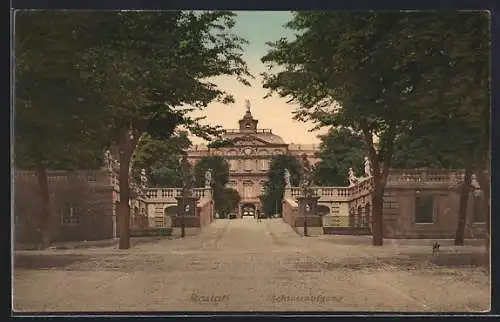 AK Rastatt, Strassenpartie zum Schlossaufgang