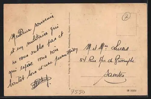 AK Rastatt, Kaiserstrasse mit Post und Rathaus