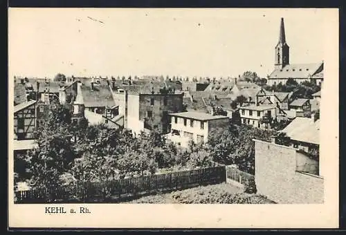 AK Kehl a. Rh., Blick auf die Ortschaft