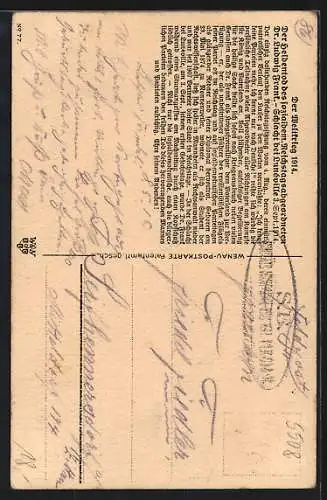 AK Dr. Ludwig Frank M.d.R., Führer der sozialdemokr. Partei, gefallen bei Lunnéville 1914