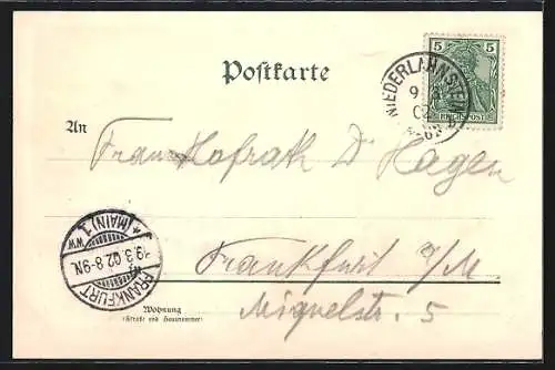 Lithographie Fahrgäste im Zugrestaurant, abendliche Eisenbahnfahrt, illuminiert