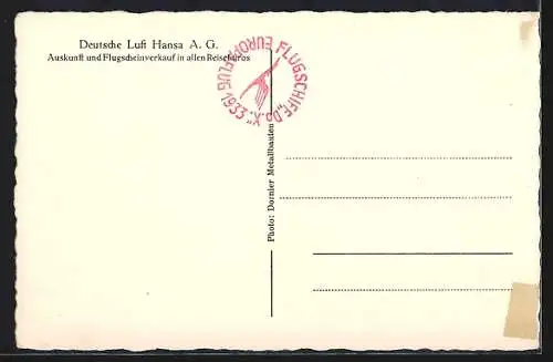 AK Flugschiff DO. X. D-1929 der Lufthansa auf dem See