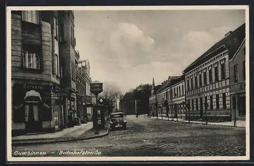 AK Gumbinnen, Bäckerei an der Bahnhofstrasse