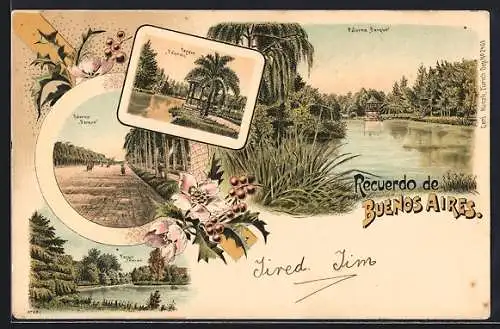 Lithographie Buenos Aires, Palermo Parque