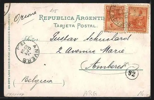 Lithographie Buenos Aires, Palacio de la Curia Eclesiastica, Darsena Sud, Palacio Toledo