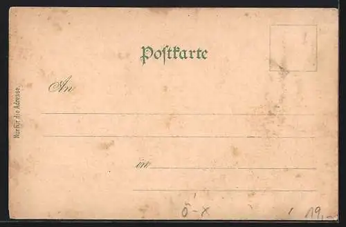 Lithographie Münzkirchen, Marktplatz, St. Sebastian, Ortsansicht