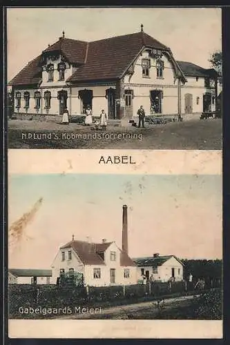 AK Aabel, N. P. Lund`s Köbmandsforretning, Gabelgaard`s Meieri