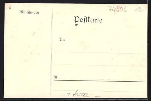 AK Rappenau, Hotel Pension Braun, Sophie Luisenbad, Ortsansicht