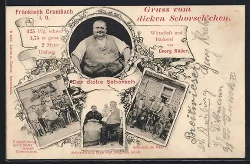 AK Fränkisch-Crumbach, Der dicke Schorsch, Wirtschaft und Bäckerei von Georg Röder