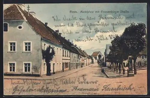 AK Floss, Marktplatz mit Flossenbürger Strasse