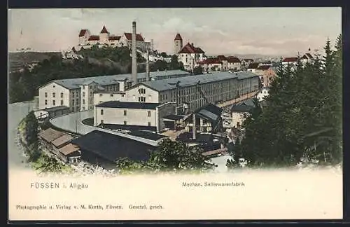 AK Füssen i. Allgäu, Mechanische Seilerwarenfabrik