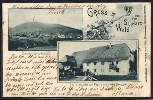 AK Bernau-Innerlehen, Gastwirtschaft zum Rössle v. Ludwig Bregger