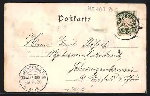 AK Selb, Forstahus Wellerthal im Egertal, Villa Hutschenreuther, Hirschensprung