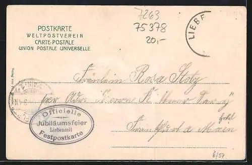 AK Bad Liebenzell, Feier der 300-jährigen Zugehörigkeit zu Württemberg, Ortsansicht, Wilhelm II. König von Württemberg