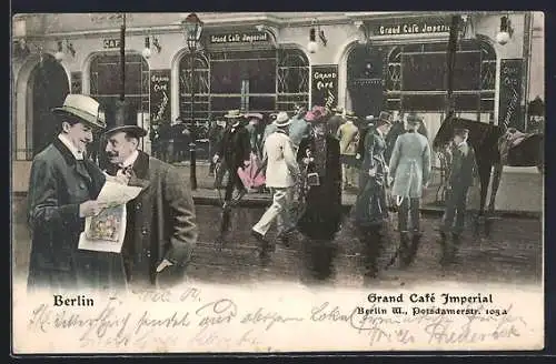 AK Berlin-Tiergarten, Grand Café Imperial, Potsdamerstrasse 105a