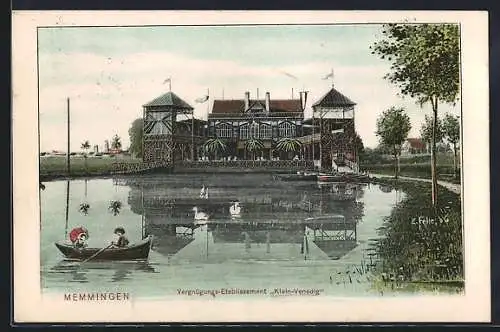 AK Memmingen, Vergnügungs-Etablissement Klein-Venedig