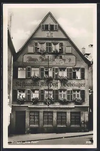 AK Stuttgart, Restaurant Alte Post, Inh. F. Gehringer