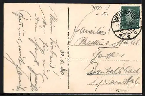 AK Untertürkheim, Weinstube zur Panoramahöhe v. Ernst Warth
