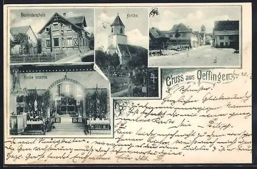 AK Oeffingen, Kleinkinderschule, Kirche, Inneres der Kirche