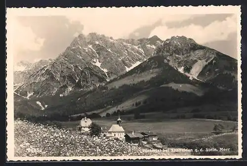 AK Hintertal bei Saalfelden a. d. Stein. Meer, Gesamtansicht mit Bergpanorama