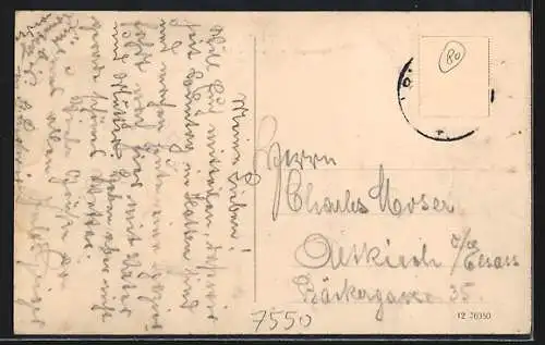 AK Rastatt, Kaiserstrasse mit Post und Rathaus