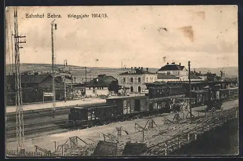 AK Bebra, Bahnhof im Kriegsjahre 1914 /16