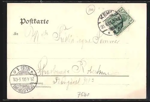 AK Kehl, Strassenpartie mit Strassenbahn