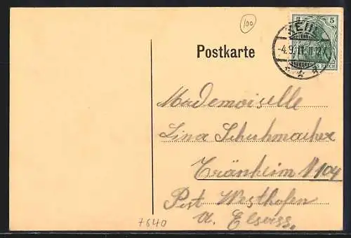 AK Kehl am Rhein, Strassenpartie, Strassenbahn