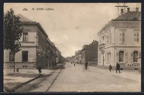 AK Kehl a. Rh., Blick in die Hauptstrasse