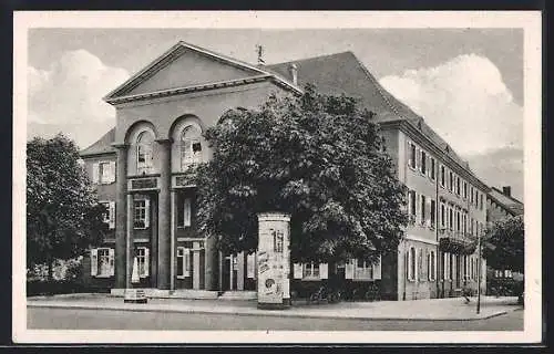 AK Kehl a. Rh., Rathaus mit Litfasssäule
