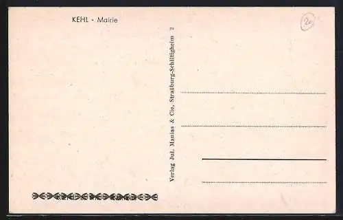 AK Kehl a. Rh., Rathaus mit Litfasssäule