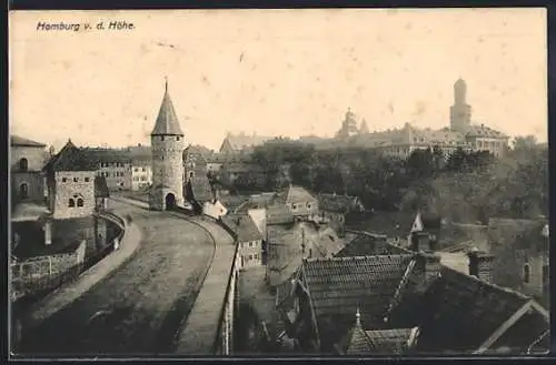 AK Bad Homburg, Ortsansicht von der Höhe