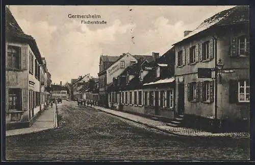 AK Germersheim, Geschäft von Friedrich K. in der Fischerstrasse