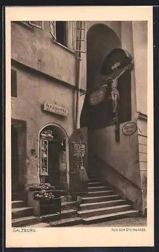 AK Salzburg, Krämerei in der Steingasse