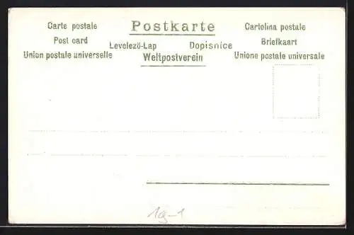 Künstler-AK Damenporträt mit Hufeisen und Kleeblättern, Jugendstil