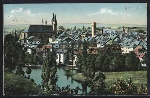 AK Hof / Bayern, Stadtansicht