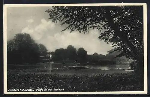 AK Hamburg-Fuhlsbüttel, Partie an der Schleuse