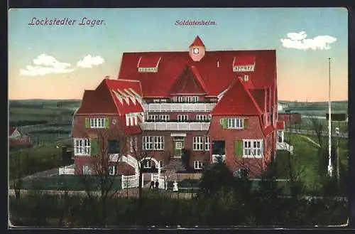 AK Lockstedter Lager, Soldatenheim, Frontalansicht
