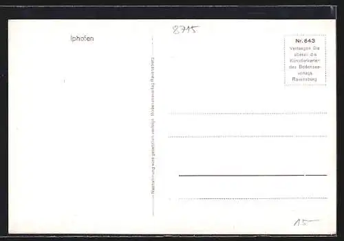 Künstler-AK Iphofen, Blick zum Ort