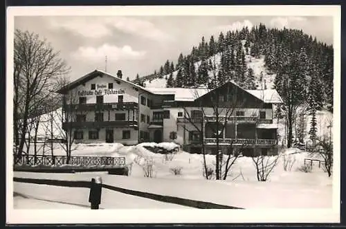 AK Fischbachau, Gaststätte-Cafe Fischeralm im Winter
