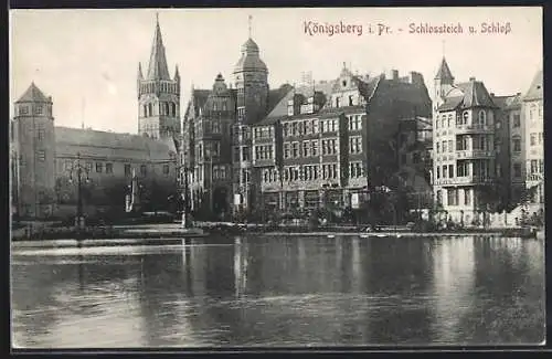 AK Königsberg, Schlossteich und Schloss