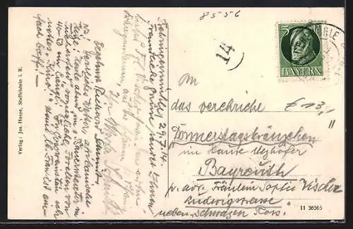 AK Behringersmühle, Ortsansicht aus der Vogelschau