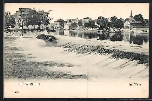 AK Schweinfurt, Wehr mit Ortspanorama
