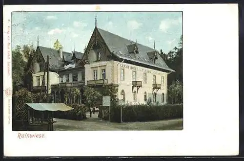AK Rainwiese, Blick zum Hotel
