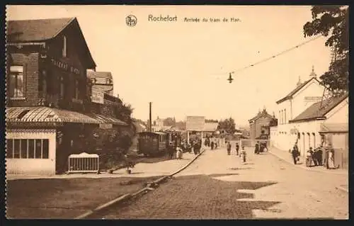 AK Rochefort, Arrivee du Tram de Han, Strassenbahn